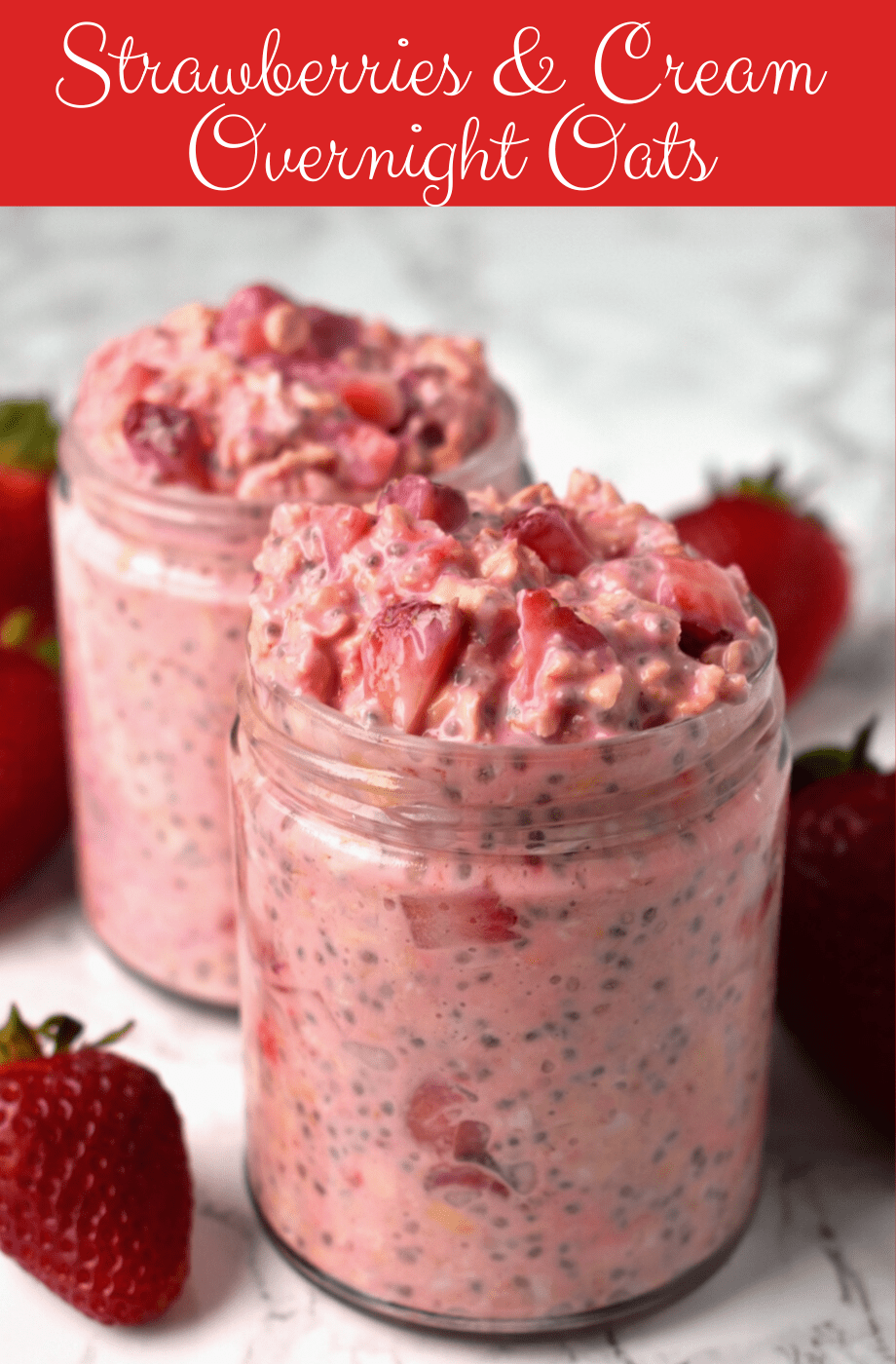 Freeze Dried Strawberries and Cream Overnight&nbsp;Oats